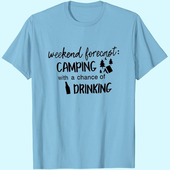 Discover Camping Shirts For Women Camping Funny Letter Printed T-shirt Summer V Neck