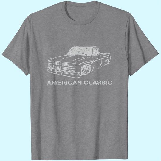 Discover Vintage Racing C10 1973-87 Square Body Pickup Truck Graphic T Shirt for Men