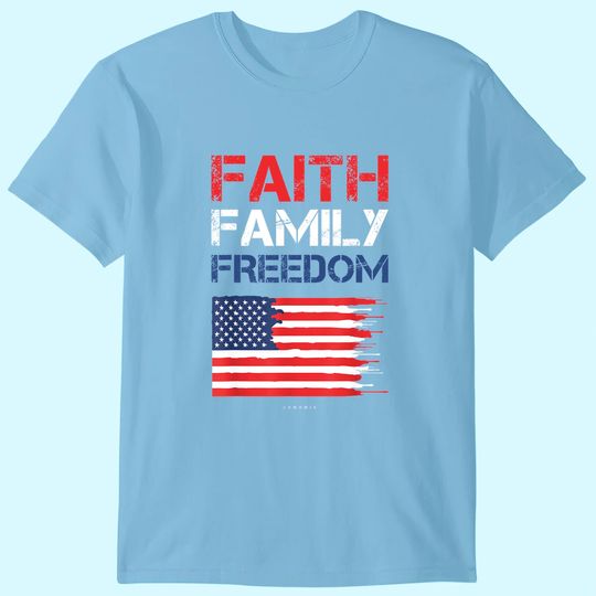 Discover Faith Family Freedom - Patriotic Usa TShirts - American Gift T-Shirt