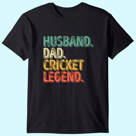 Discover Mens Husband Dad Cricket Legend T Shirt
