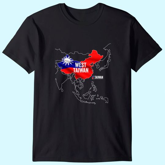 Discover West Taiwan China Map T Shirt