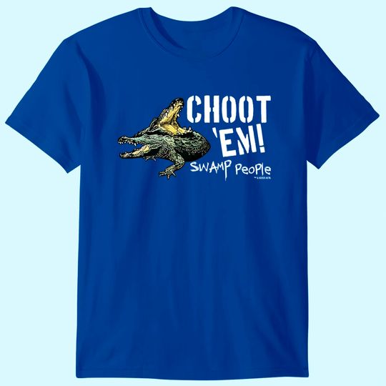 Discover Womens History Swamp People "choot 'em!" T-shirt