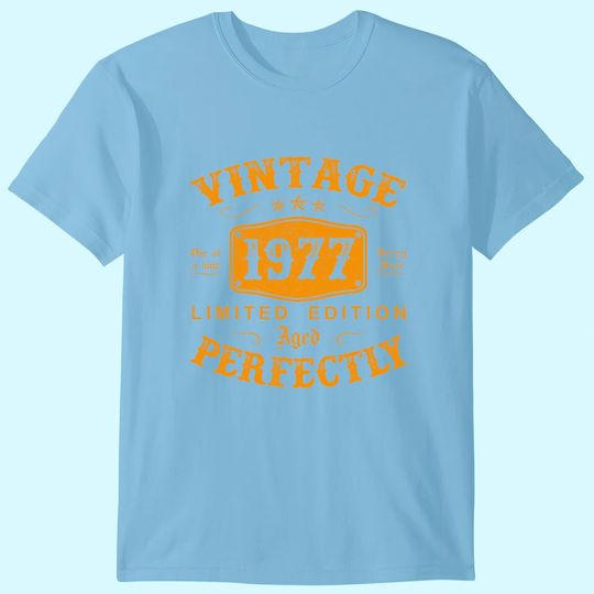 Discover 44 Year Old Birthday Gifts Vintage 1977 44th Birthday T Shirt