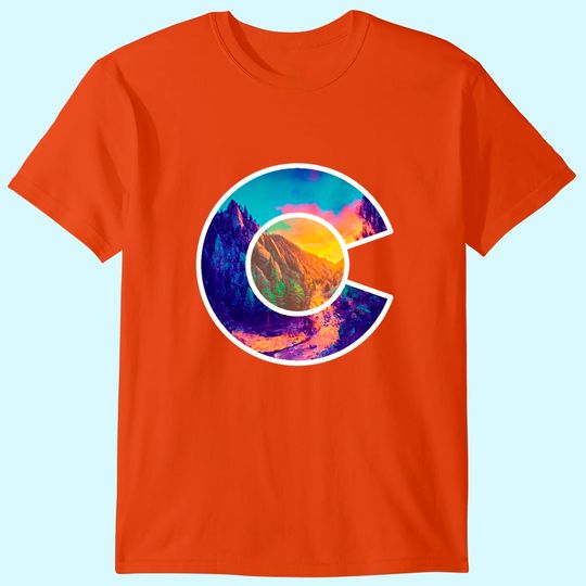 Discover Colorado Mountain Colorado C Graphic - MountainSunset Design T-Shirt