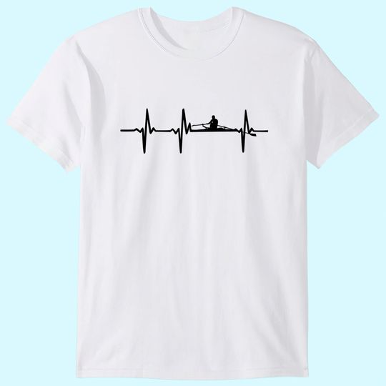Discover Rowing Heartbeat T-Shirt For Crew Rowers