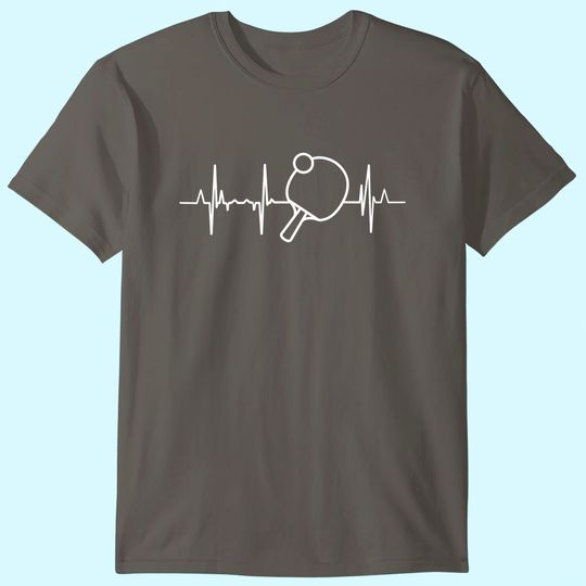 Discover Table Tennis Heartbeat Ping Pong T Shirt