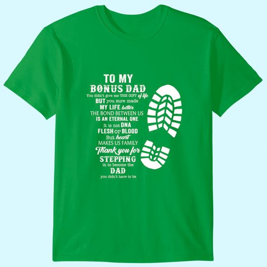 Discover Mens Bonus Dad Fathers Day Gift from daughter son T-Shirt