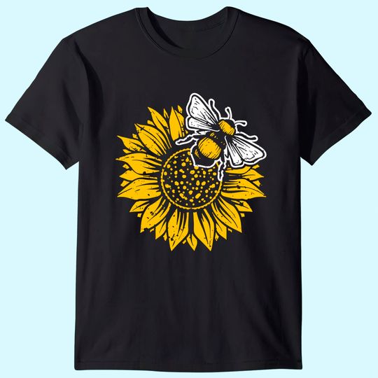 Discover Womens Bumblebee Sunflower Springtime Save The Bees T-shirt