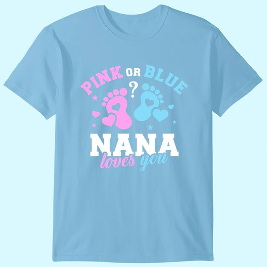 Discover Gender reveal nana grandma T-Shirt