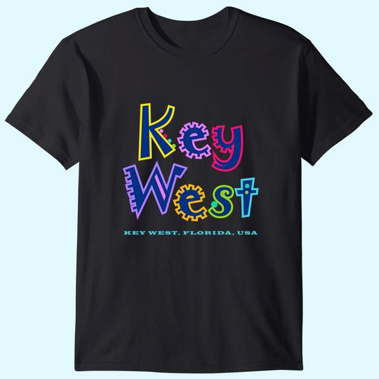 Discover Key West Florida Tropical Type Design T-Shirt