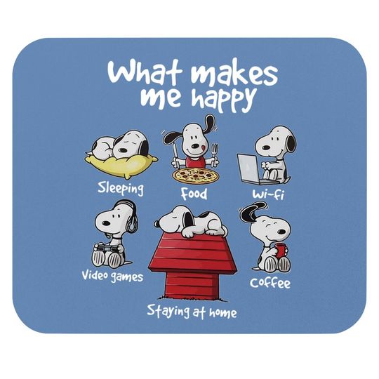 Discover What Makes Me Happy Snoopy Rountine Mouse Pad