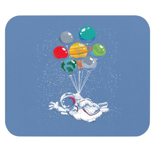 Discover Space Travel Astronaut Planets Balloons Space Science Mouse Pad