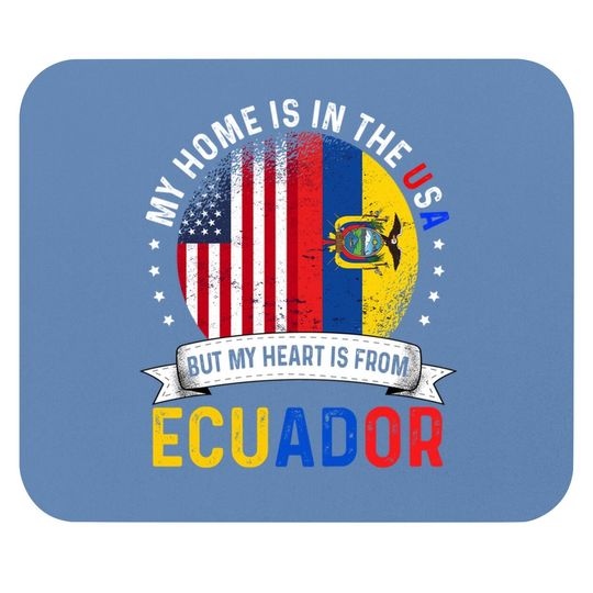 Discover Ecuadorian American Patriot Heart Flag Mouse Pad