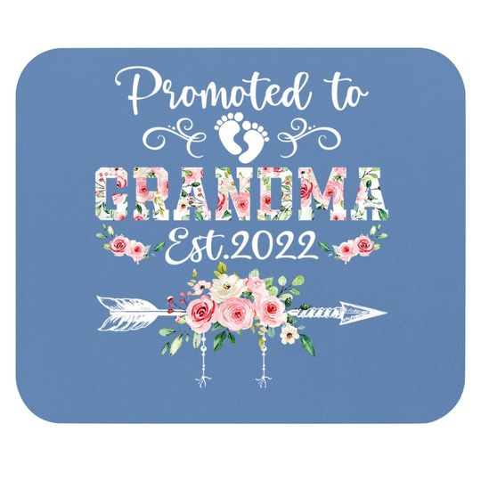 Discover Promoted To Grandma Floral Leveled Up To Grandma Mouse Pad
