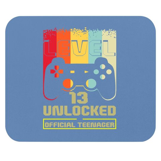 Discover 13th Birthday Level 13 Unlocked Official Teenager Vintage Mouse Pad