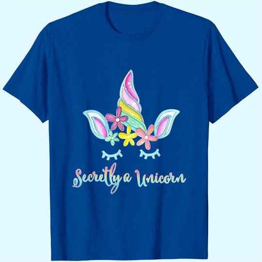 Discover Secretly a Unicorn Flowers and Horn Women's Plus Size T-Shirt