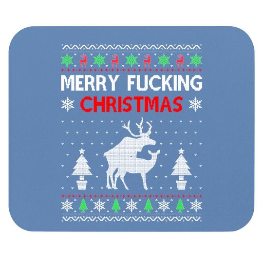 Discover Merry F.u.c.k.i.n.g Christmas Reindeer Classic Mouse Pads