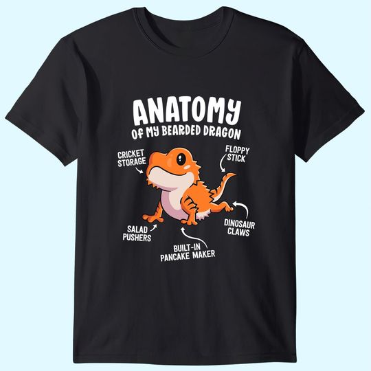 Discover The Anatomy Of A Bearded Dragon Shirt Gift For Reptile Lover T-Shirt