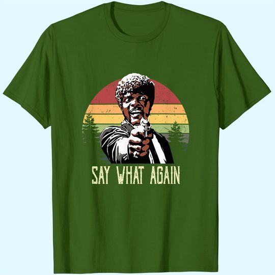 Discover Jules Winnfield Say What Again Circle Unisex Tshirt