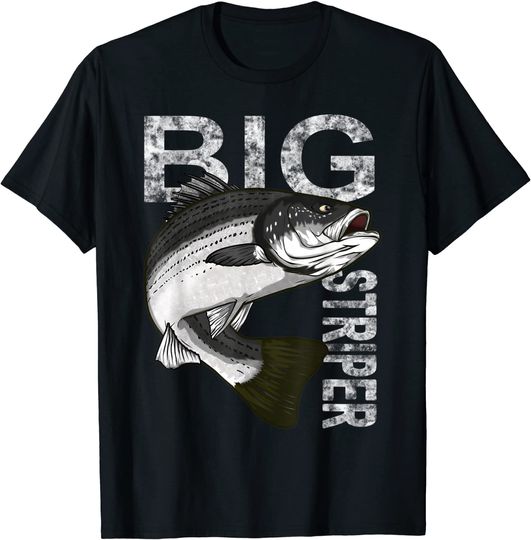 Discover Big Striper - Fishing Lures Saltwater Striped Bass Cape Cod T-Shirt