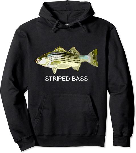 Discover Striped Bass Freshwater Game Fish Pullover Hoodie