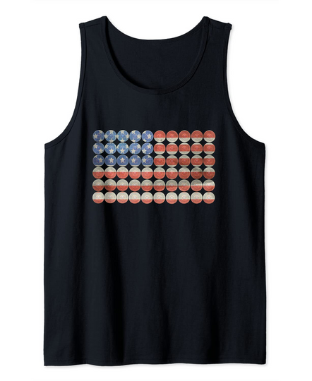 Discover Trap Shooting American Flag Shotgun Shells  Tank Top
