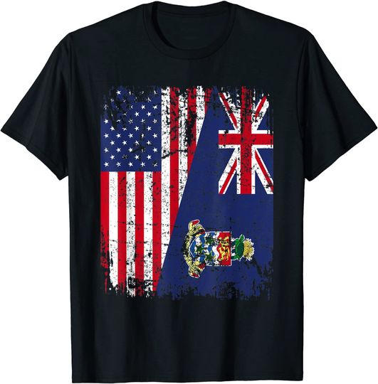 Discover Half American Flag Cayman Islands T Shirt