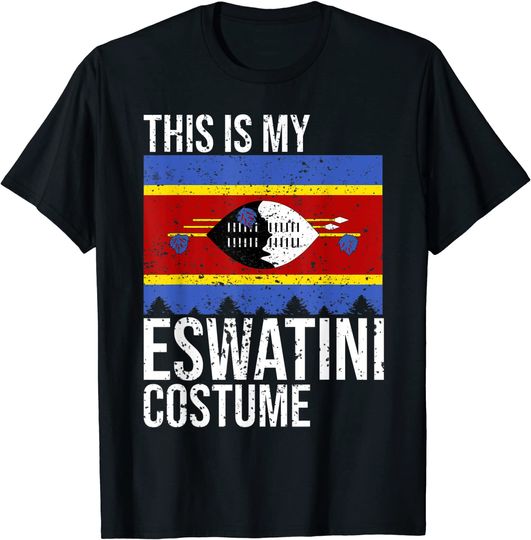 Discover Vintage This Is My Eswatini Flag Costume for Halloween T-Shirt