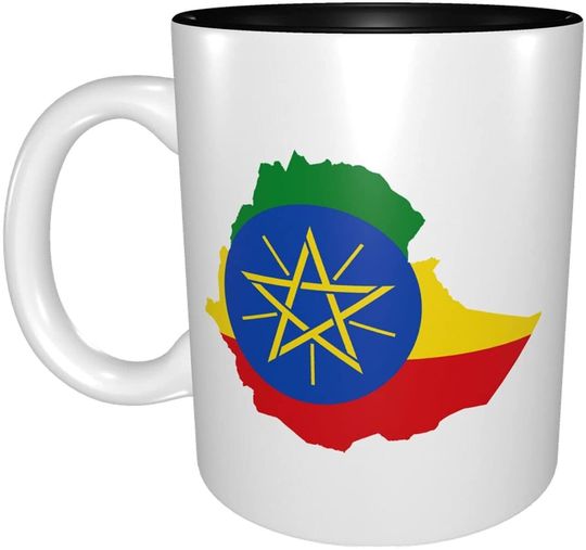 Discover Ceramic Coffee Mug Flag map of Ethiopia Restaurant Cup