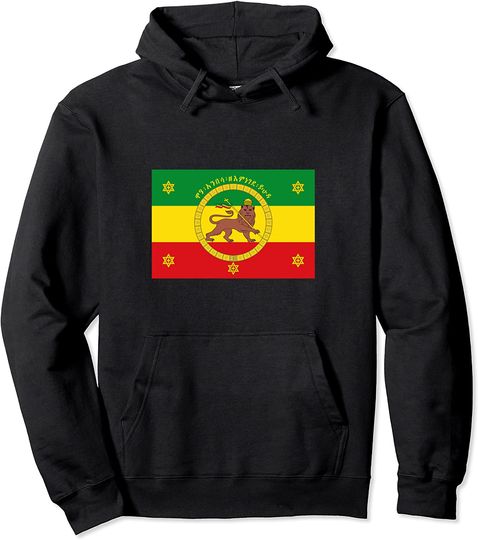 Discover Selassie Imperial Flag Lion of Judah Pullover Hoodie