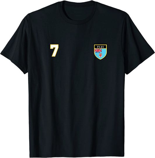 Discover Fiji Number 7 Soccer Flag Football T-Shirt