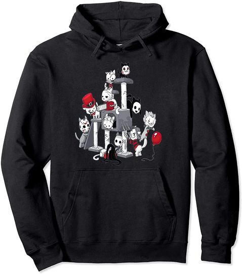 Discover Cat Horror Movies Cute Halloween for Cat Kitty Lovers Pullover Hoodie