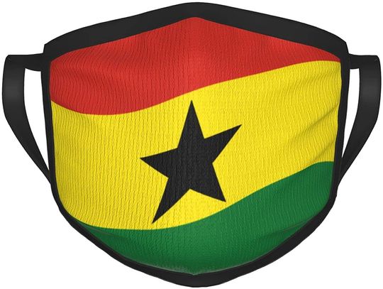 Discover Ghana Flag Face Mask Adult Unisex Washable