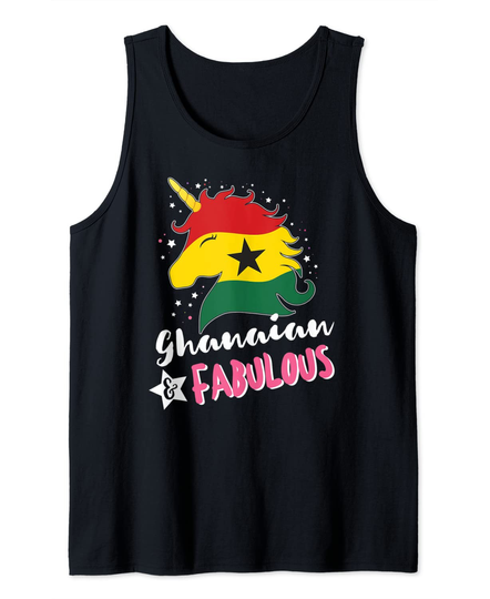Discover Ghanaian Unicorn Ghana Flag Tank Top