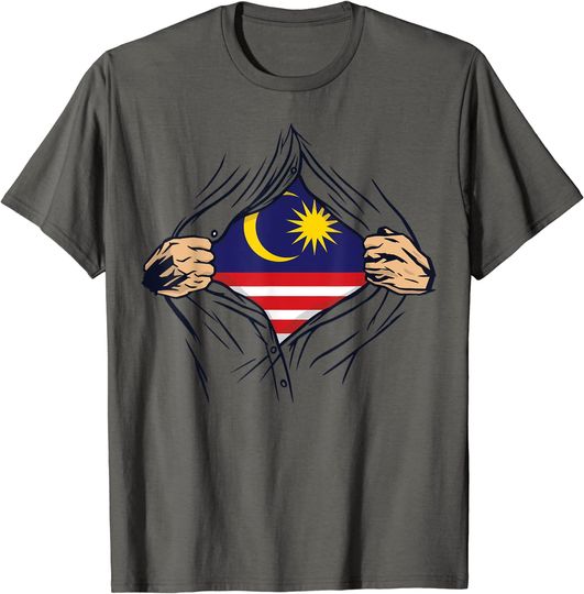 Discover Proud Malaysian Love Malaysia Flag Country Home Nation T-Shirt
