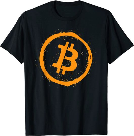 T-shirt Unissexo com Estampa de Bitcoin