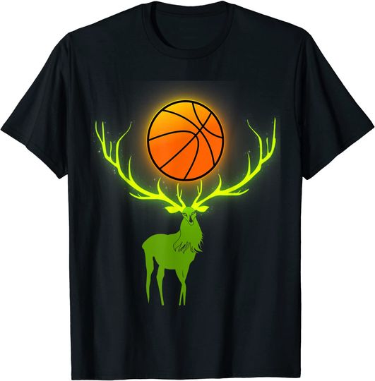 Discover Deer and Sun Basketball Compertion Feer The Suns Jungle Wild T-Shirt