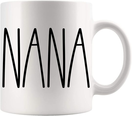 Discover NANA Coffee Mug | Rae Dunn Inspired and Style | Birthday - Merry Christmas - Mother's Day | Family Coffee Mug, Present For The Best NANA Ever Coffee Cup