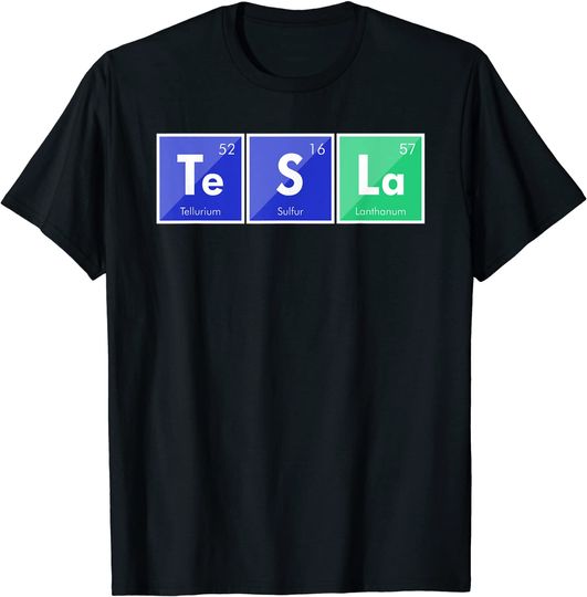 Discover Periodic Table - Electric Vehicles EV - 3 Y X - Model T-Shirt
