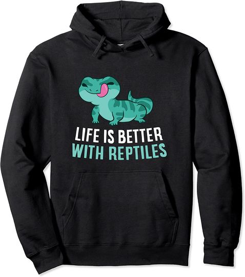 Discover Life Is Better With Reptiles Bearded Dragon Lizards Reptiles Pullover Hoodie