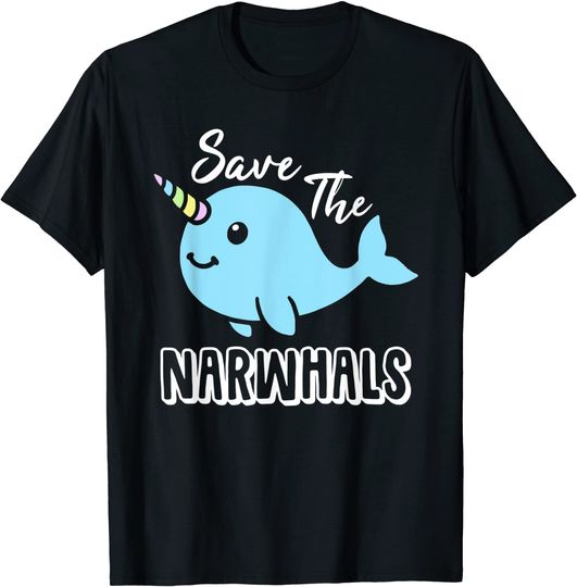 Discover Save the Narwhals Unicorn Horn Whale Lover Marine Biologist T-Shirt