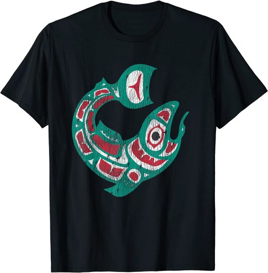 Discover Native American Indian Salmon Fish Totem T-Shirt
