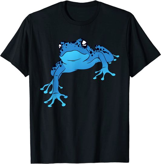 Discover Blue Poison Dart Frog Colored Exotic Animal Amphibian Pet T-Shirt