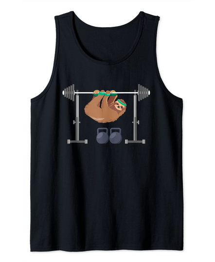 Discover Gym Sloth Funny Workout Design Tank Top