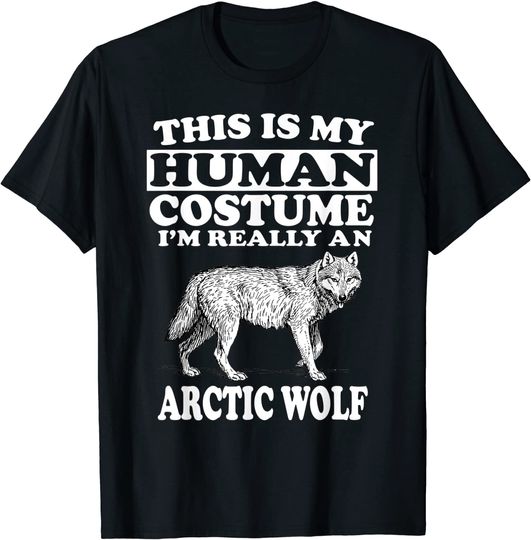 Discover This Is My Human Costume I'm Really An Arctic Wolf Animal T Shirt