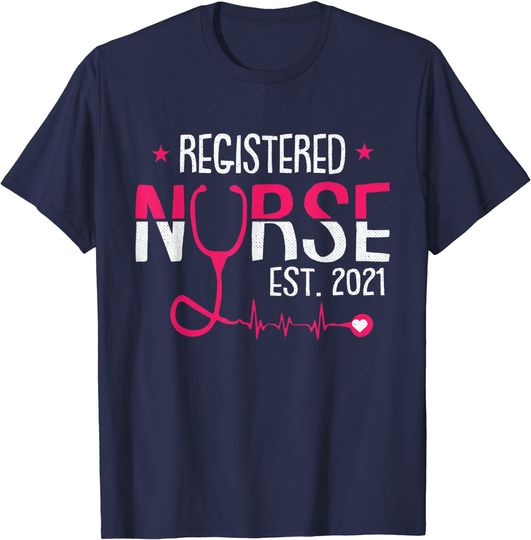 Discover Registered Nurse Est 2021 Nursing Student RN Graduation T Shirt