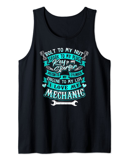 Discover Mechanics Wife Girlfriend Auto Diesel Truck Novelty Tank Top