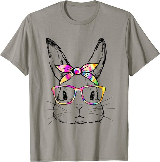 Discover Bunny Face Tie Dye Glasses Easter Day T-Shirt