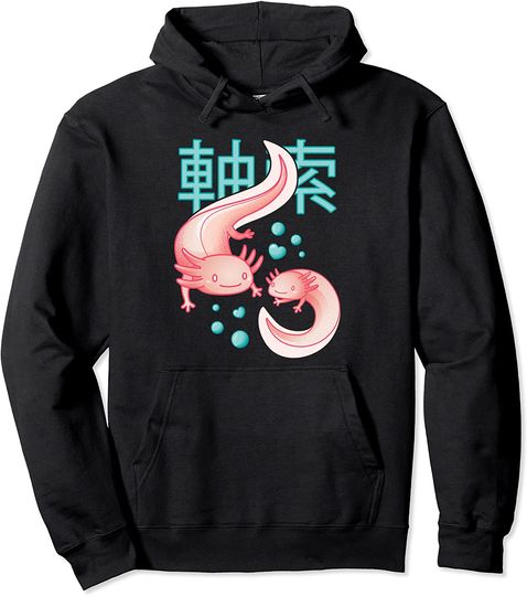 Discover Kawaii Axolotls Japanese Aesthetic Harajuku Anime Axolotl Pullover Hoodie