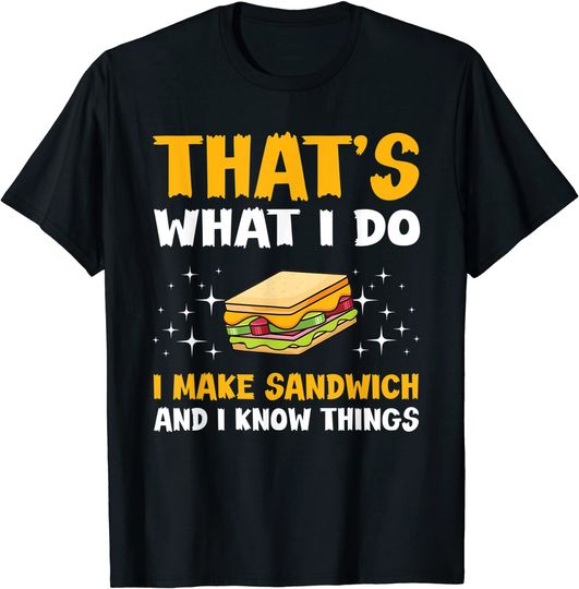 Discover Funny Sandwich Lover Saying T-Shirt